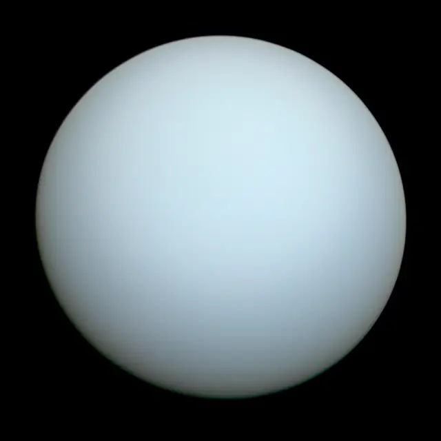 Photograph of Uranus, an ice giant.