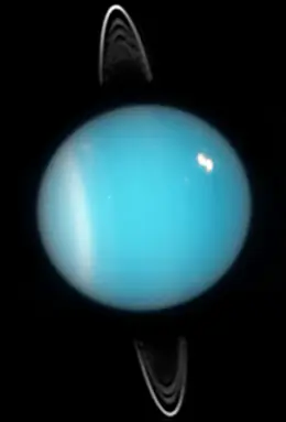 Photograph of Uranus, an ice giant.
