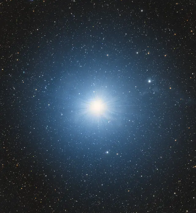 Photograph of Vega, an A0V white main-sequence star in Lyra.